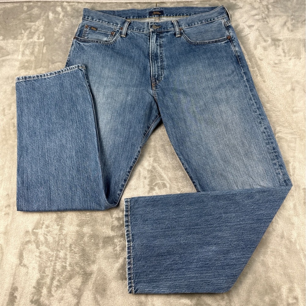 Polo Ralph Lauren Jeans Mens 38x32 Straight Leg Blue Medium Wash EUC